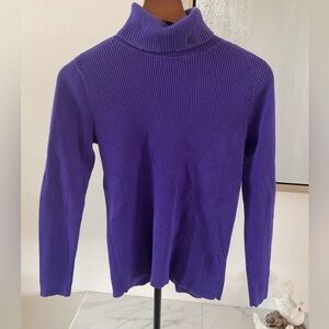Lauren Ralph Lauren Vibrant  Purple Turtleneck Sweater